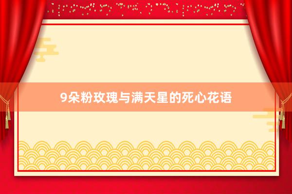 9朵粉玫瑰与满天星的死心花语