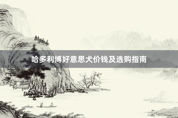 哈多利博好意思犬价钱及选购指南